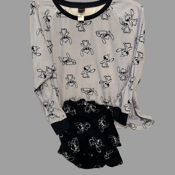 Disney Stitch Pajamas Womens size 2X (18w-20W) long sleeve pants Soft - Picture 1 of 5